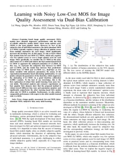 Learning with Noisy Low-Cost MOS for Image Quality Assessment via
  Dual-Bias Calibration
