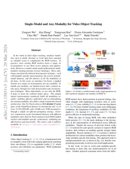 Single-Model and Any-Modality for Video Object Tracking