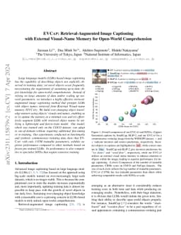 EVCap: Retrieval-Augmented Image Captioning with External Visual-Name
  Memory for Open-World Comprehension