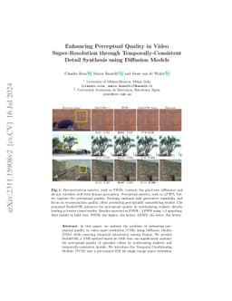 Enhancing Perceptual Quality in Video Super-Resolution through
  Temporally-Consistent Detail Synthesis using Diffusion Models