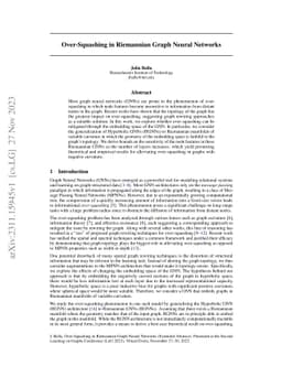 Over-Squashing in Riemannian Graph Neural Networks