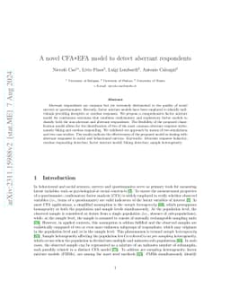A novel CFA+EFA model to detect aberrant respondents