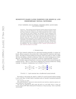 Sensitivity-Based Layer Insertion for Residual and Feedforward Neural
  Networks