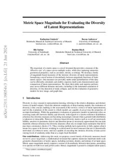 Metric Space Magnitude for Evaluating the Diversity of Latent Representations
