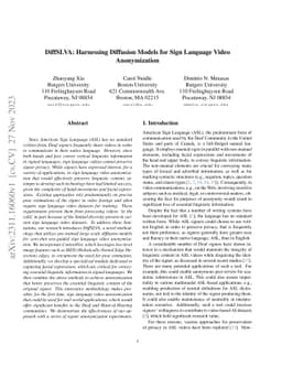 DiffSLVA: Harnessing Diffusion Models for Sign Language Video
  Anonymization