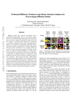Predicated Diffusion: Predicate Logic-Based Attention Guidance for
  Text-to-Image Diffusion Models