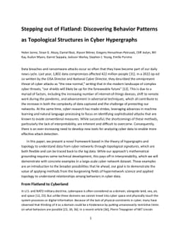 Stepping out of Flatland: Discovering Behavior Patterns as Topological
  Structures in Cyber Hypergraphs