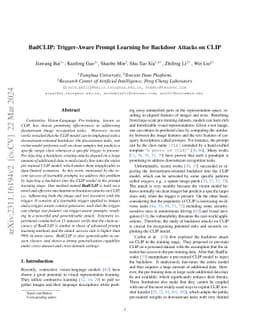 BadCLIP: Trigger-Aware Prompt Learning for Backdoor Attacks on CLIP
