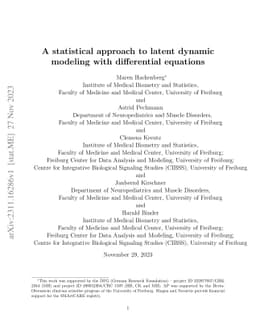 A statistical approach to latent dynamic modeling with differential
  equations