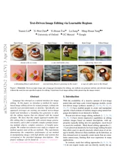 Text-Driven Image Editing via Learnable Regions