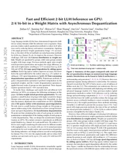 Fast and Efficient 2-bit LLM Inference on GPU: 2/4/16-bit in a Weight
  Matrix with Asynchronous Dequantization