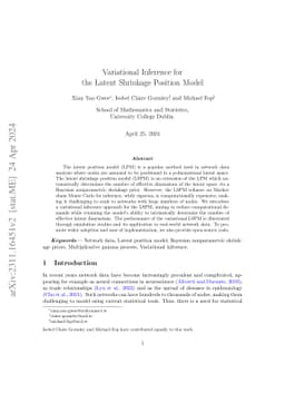 Variational Inference for the Latent Shrinkage Position Model