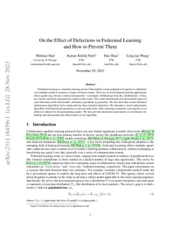 On the Effect of Defections in Federated Learning and How to Prevent
  Them