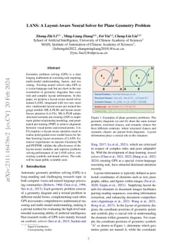 LANS: A Layout-Aware Neural Solver for Plane Geometry Problem