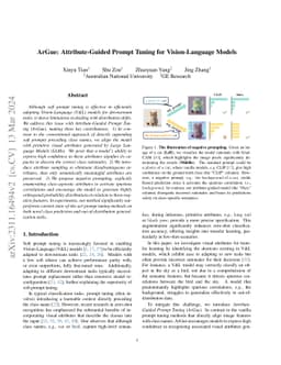 ArGue: Attribute-Guided Prompt Tuning for Vision-Language Models