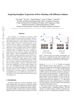 Exploring Straighter Trajectories of Flow Matching with Diffusion
  Guidance