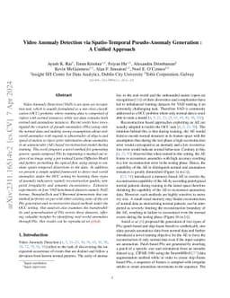 Video Anomaly Detection via Spatio-Temporal Pseudo-Anomaly Generation :
  A Unified Approach