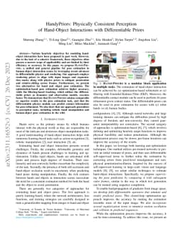 HandyPriors: Physically Consistent Perception of Hand-Object
  Interactions with Differentiable Priors