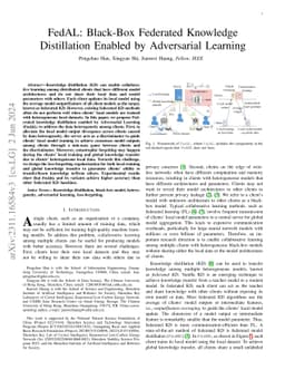FedAL: Black-Box Federated Knowledge Distillation Enabled by Adversarial
  Learning