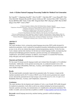 Ascle: A Python Natural Language Processing Toolkit for Medical Text
  Generation