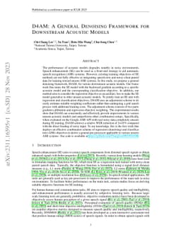 D4AM: A General Denoising Framework for Downstream Acoustic Models