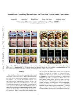 MotionZero:Exploiting Motion Priors for Zero-shot Text-to-Video
  Generation