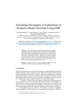 Elucidating Discrepancy in Explanations of Predictive Models Developed
  using EMR