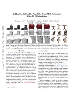 As-Plausible-As-Possible: Plausibility-Aware Mesh Deformation Using 2D
  Diffusion Priors