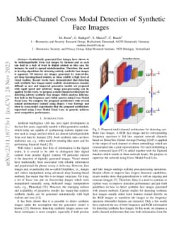 Multi-Channel Cross Modal Detection of Synthetic Face Images