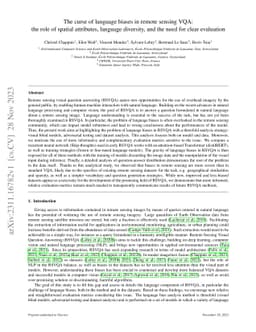 The curse of language biases in remote sensing VQA: the role of spatial
  attributes, language diversity, and the need for clear evaluation