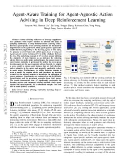Agent-Aware Training for Agent-Agnostic Action Advising in Deep
  Reinforcement Learning