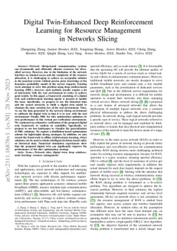 Digital Twin-Enhanced Deep Reinforcement Learning for Resource
  Management in Networks Slicing
