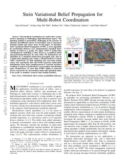 Stein Variational Belief Propagation for Multi-Robot Coordination