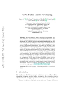 UGG: Unified Generative Grasping