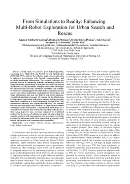 From Simulations to Reality: Enhancing Multi-Robot Exploration for Urban
  Search and Rescue
