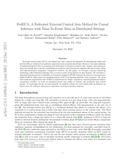 FedECA: A Federated External Control Arm Method for Causal Inference
  with Time-To-Event Data in Distributed Settings