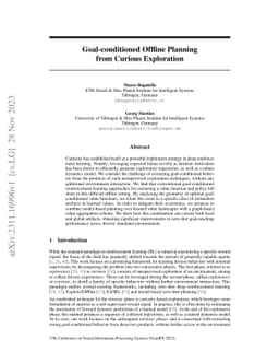 Goal-conditioned Offline Planning from Curious Exploration