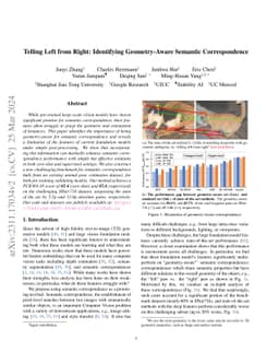 Telling Left from Right: Identifying Geometry-Aware Semantic
  Correspondence