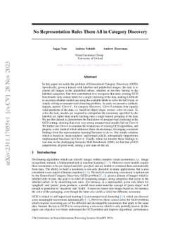 No Representation Rules Them All in Category Discovery