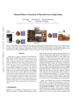 Material Palette: Extraction of Materials from a Single Image