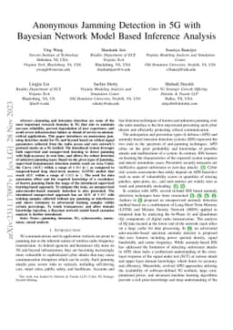 Anonymous Jamming Detection in 5G with Bayesian Network Model Based
  Inference Analysis