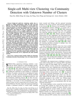 Single-cell Multi-view Clustering via Community Detection with Unknown
  Number of Clusters