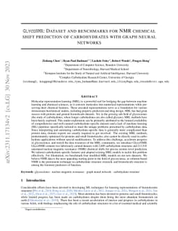 GlycoNMR: Dataset and benchmarks for NMR chemical shift prediction of
  carbohydrates with graph neural networks