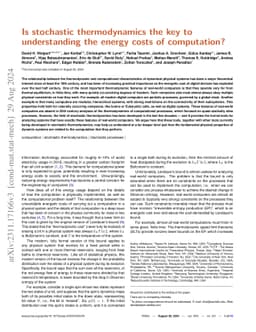Is stochastic thermodynamics the key to understanding the energy costs
  of computation?