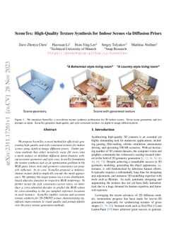 SceneTex: High-Quality Texture Synthesis for Indoor Scenes via Diffusion
  Priors