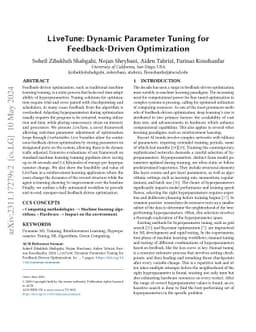 LiveTune: Dynamic Parameter Tuning for Feedback-Driven Optimization