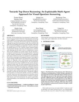 Towards Top-Down Reasoning: An Explainable Multi-Agent Approach for Visual Question Answering