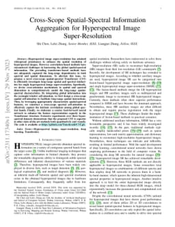 Cross-Scope Spatial-Spectral Information Aggregation for Hyperspectral
  Image Super-Resolution