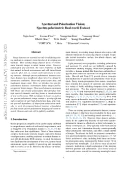 Spectral and Polarization Vision: Spectro-polarimetric Real-world
  Dataset