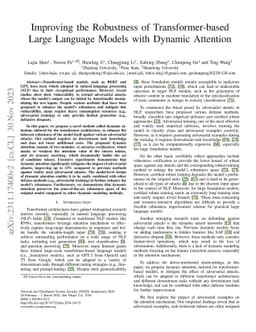 Improving the Robustness of Transformer-based Large Language Models with
  Dynamic Attention